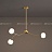 Серия дизайнерских люстр со стеклянными шарообразными плафонами на изогнутых рейках MELLA A фото 19