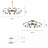 Серия люстр с волнообразным абажуром FARLEY 10 плафонов Потолочная фото 3