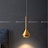 Серия подвесных светильников с трубчатым корпусом и коническим рассеивателем GIAN A золотой фото 10