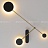Светодиодная настенная лампа с плафонами в виде дисков разного диаметра внутри золотых колец TINT TRIO фото 5