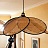 Дизайнерская люстра на лучевом каркасе с треугольными рассеивателями из бамбукового плетения RAVDNA 80 см  фото 8