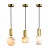 Серия подвесных светильников с плафонами различных геометрических форм из натурального белого мрамора B золотой фото 23