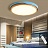 Светодиодный деревянный потолочный светильник LID 32 см  Голубой фото 5