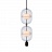 Серия дизайнерских светильников с двойными стеклянными плафонами на вертикальных стойках с мраморными наконечниками PLATTE фото 4