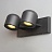 Минималистский настенный светильник с поворотным плафоном TINY WALL 2 плафон  Черный фото 5