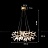 Серия светодиодных кольцевых люстр на металлическом каркасе с абажуром в виде хрустальных веток ARIANA фото 2