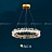 Светодиодная люстра с декором из граненых стеклянных бусин на кольцевом каркасе THERA 90 см   Черный фото 3